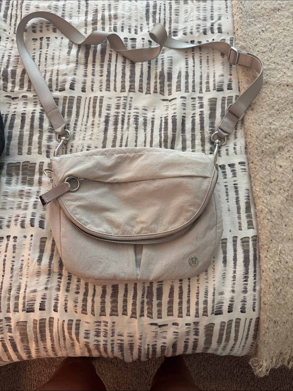 lululemon athletica Beige Crossbody Bag with Adjustable Strap